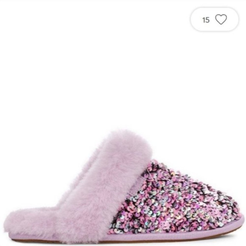 RARE POPULAR UGG Scuffette II Sequin Shearling Slipper LAST PAIR Size 7 - Picture 2 of 13